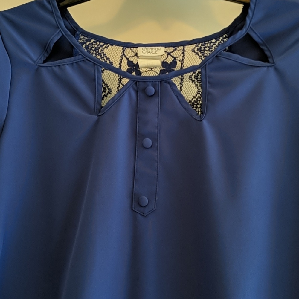 Royale Blue long sleeve blouse - Picture 2 of 3